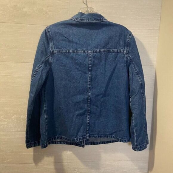 Talbots Casual Denim Jackets for Women Basic Long Sleeve Button Downs Jean coat - Picture 4 of 5